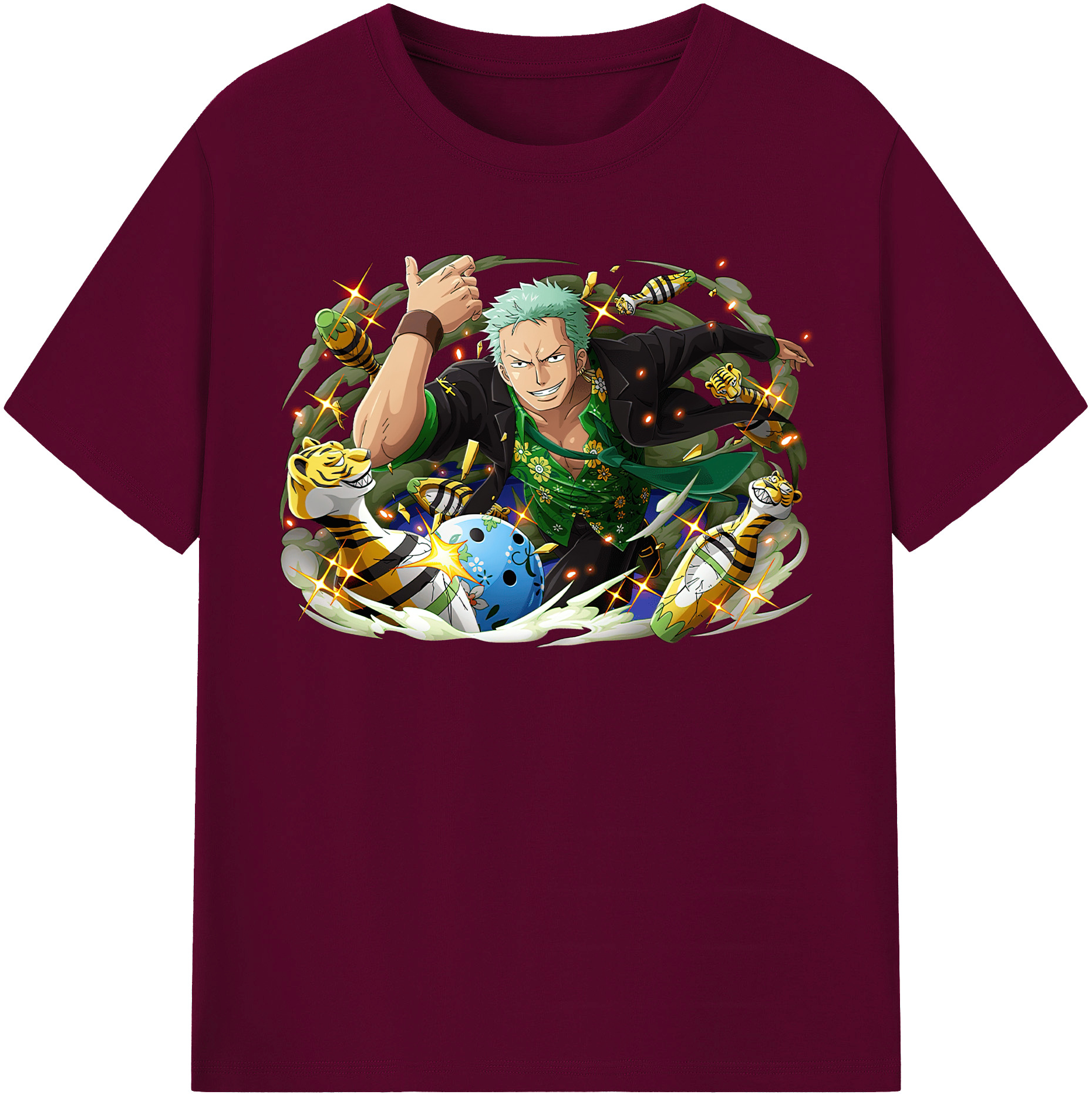 ワンピース ロロノア・ゾロ ONE PIECE Roronoa Zoro レディースカジュアルプリントTシャツ（綿100％）
